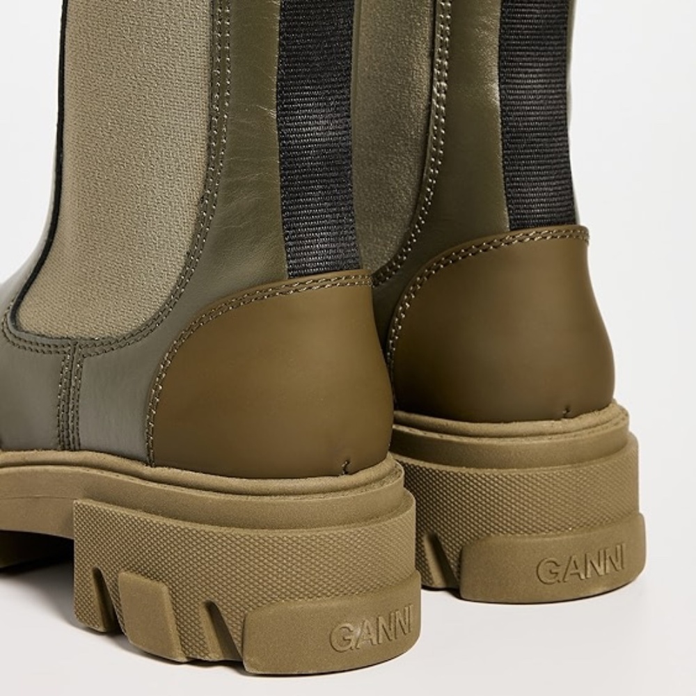 BNWT GANNI Cleated Mid Chelsea Tonal Boots - Picture 4 of 6